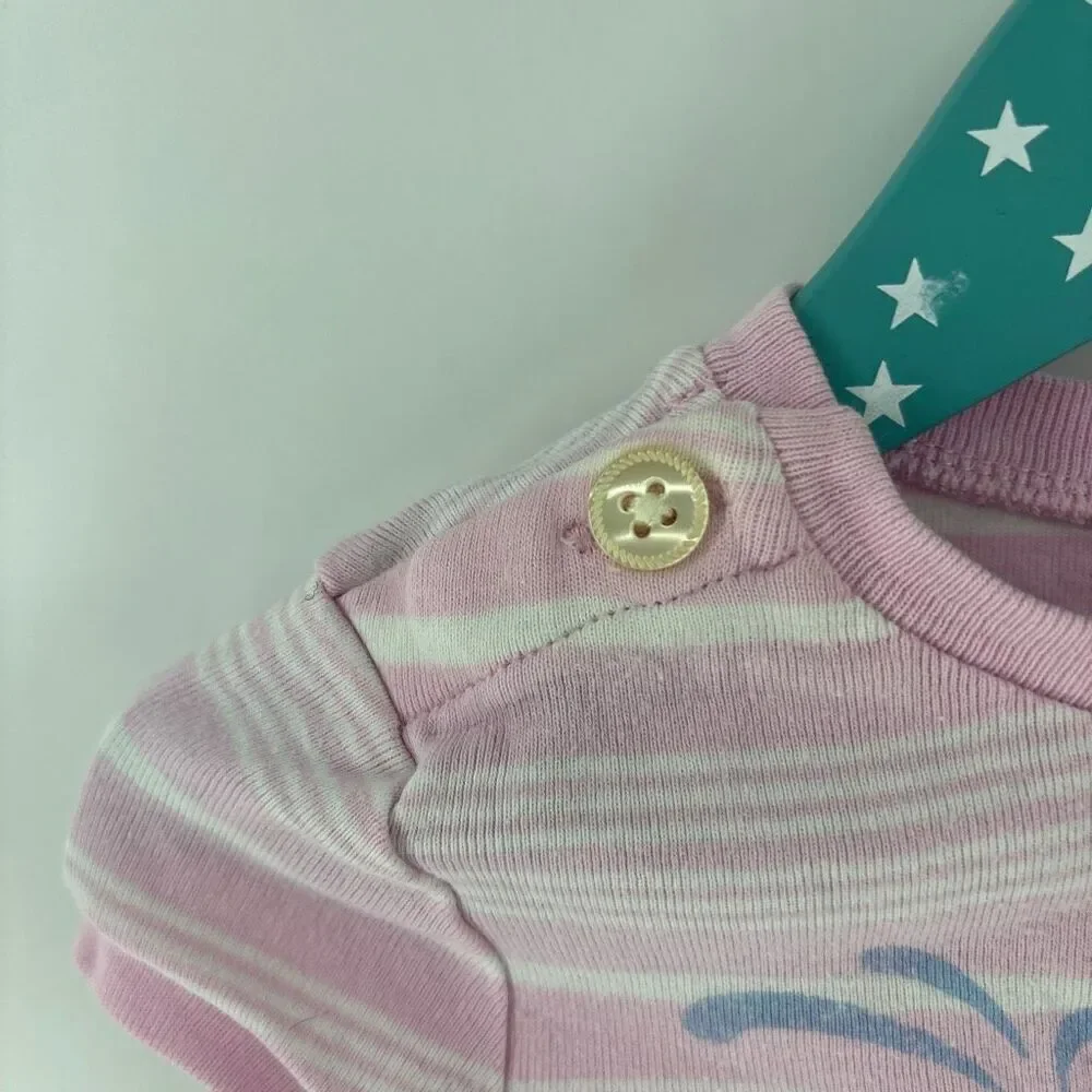 Ralph Lauren Girls pink stripe whale tshirt